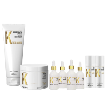 KIT EXTRA K 
&middot; 1 CREAM SHAMPOO 300ml
&middot; 1 MASCHERA VEICOLANTE 500ml
&middot; 1 GOCCE RIPARATICI 50ml
&middot; 1 GOCCE ELASTICIZZANTI 50ml
&middot; 1 GOCCE IDRATANTI 50ml
KIT LANCIO EXTRA K 
&middot; 1 GOCCE LUCIDANTI 50ml
&middot; 1 F